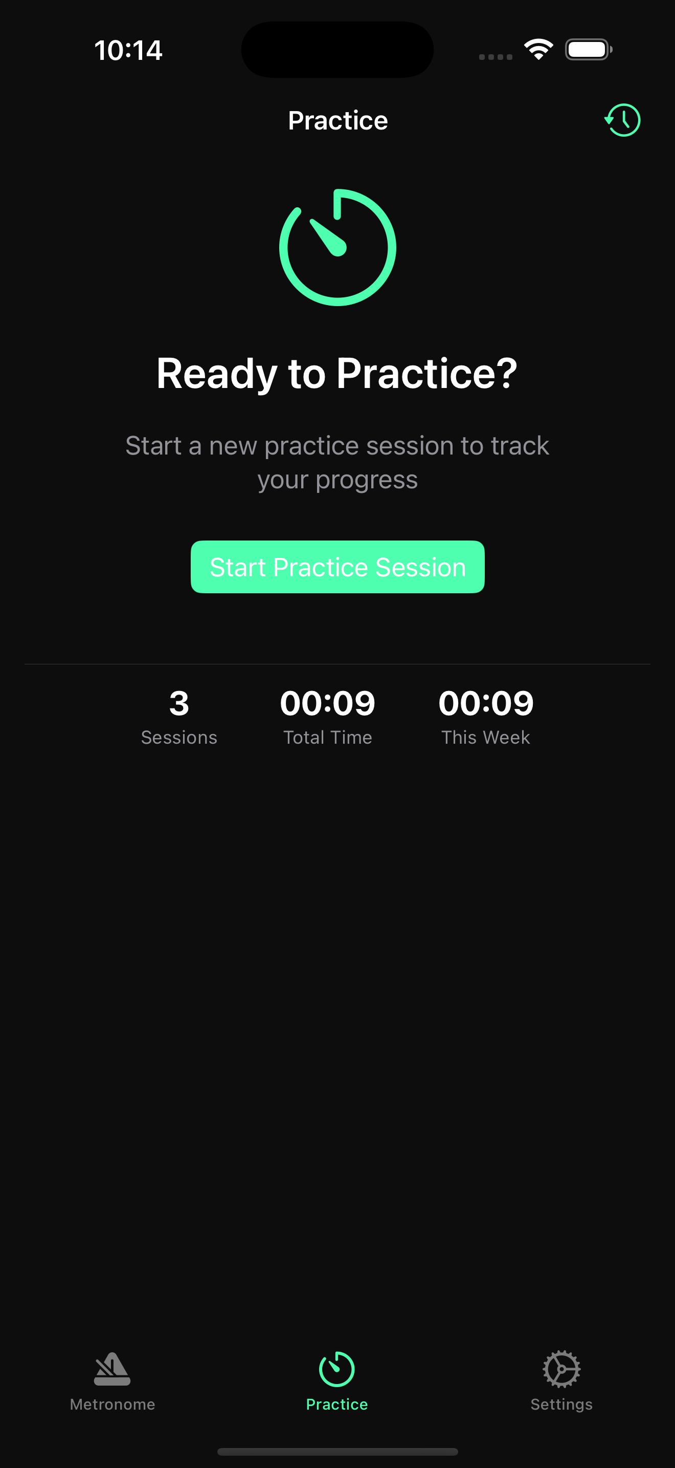 Practice tab